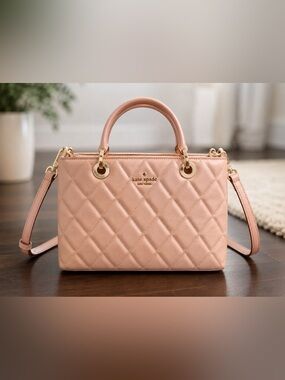 kate spade Quilted Satchel in Blush